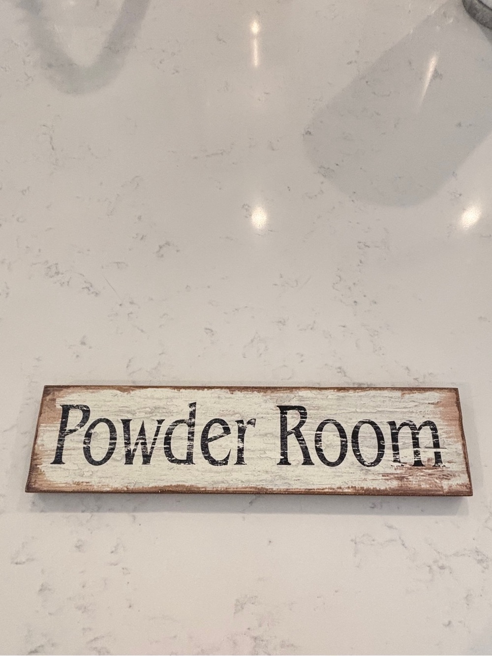 World Market Powder Room Wood Wall Art Wall Sign Decor